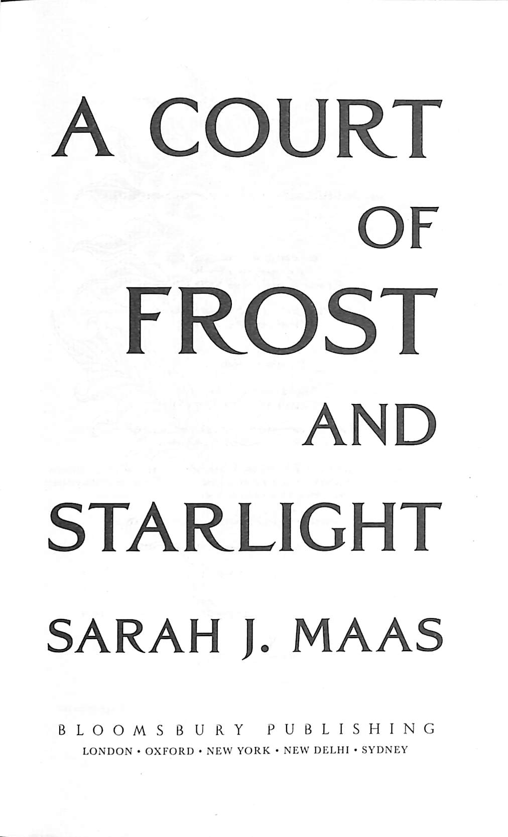 A court of frost and starlight by Sarah J. Maas