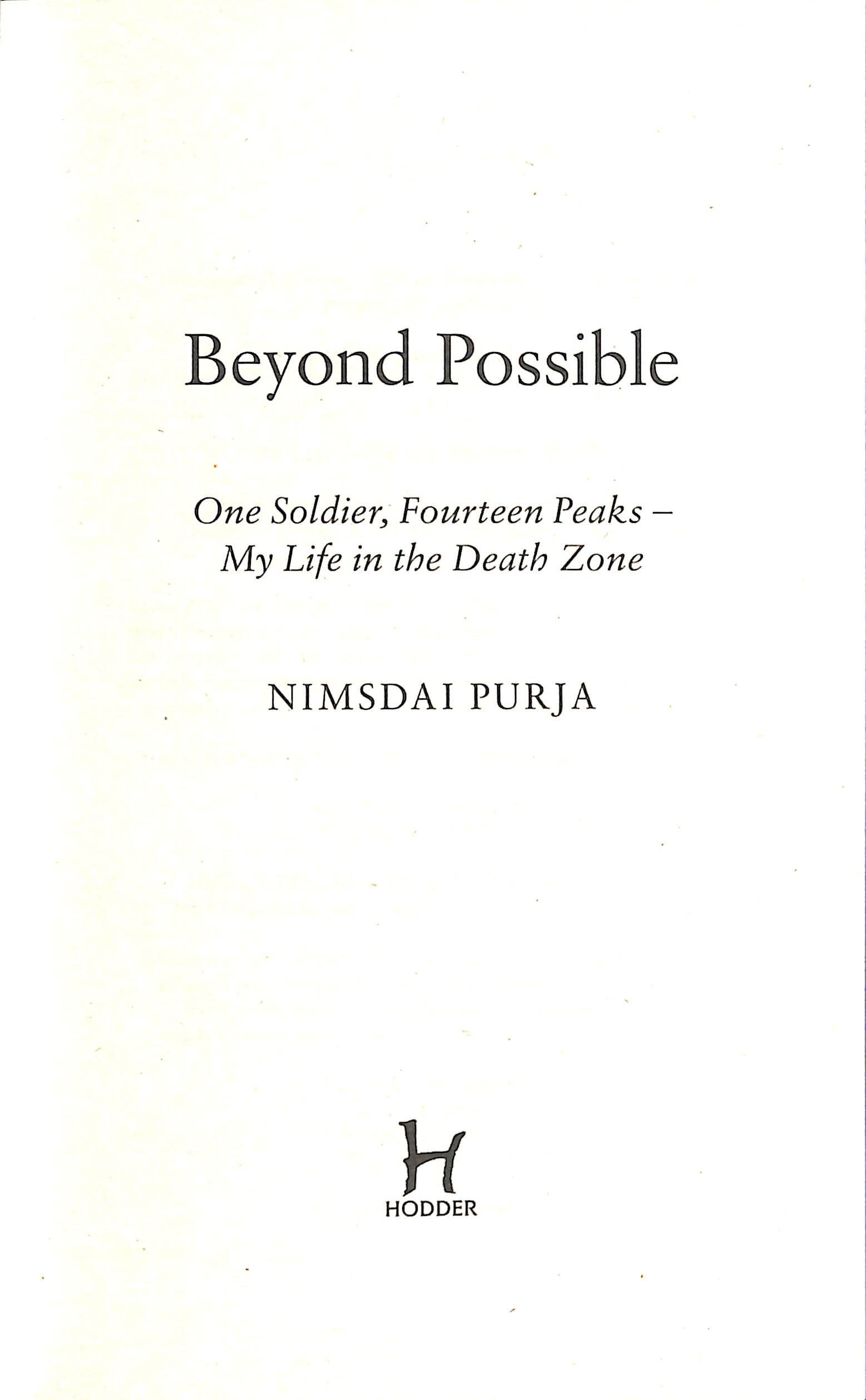 Beyond possible by Nimsdai Purja