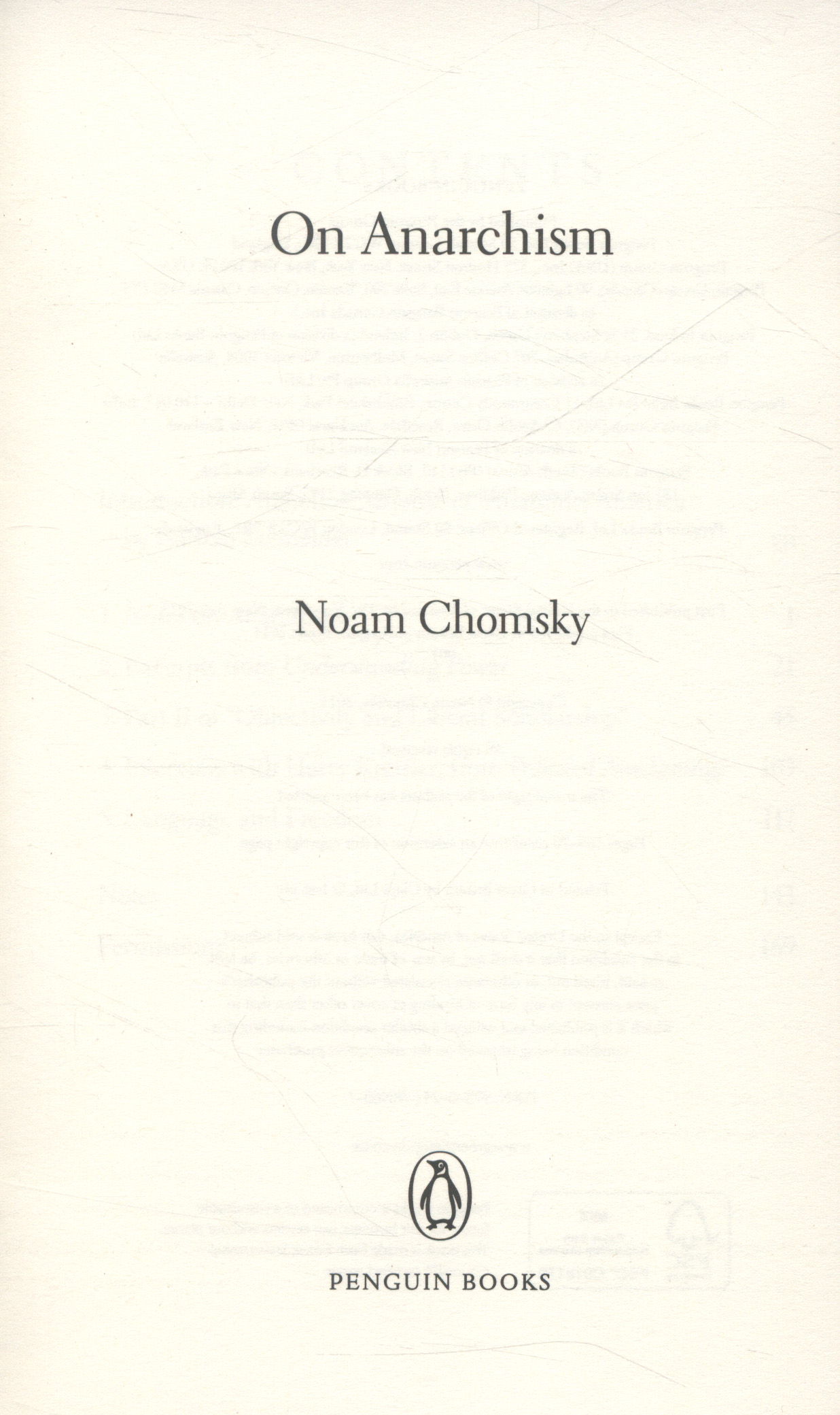 On Anarchism by Noam Chomsky