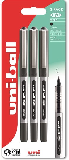 Uni-ball Pens 150 Eye Micro Blister Pack Black